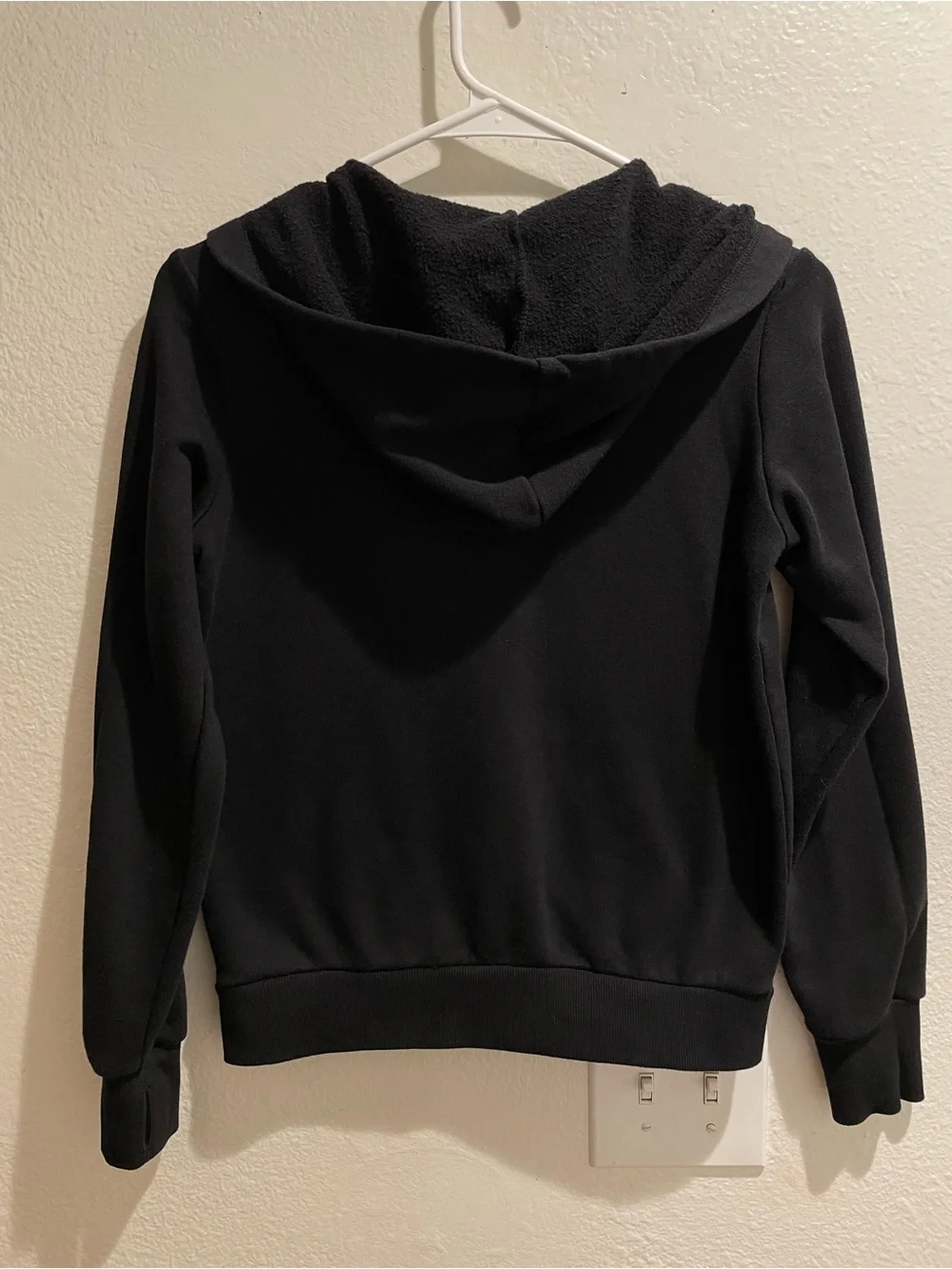 Reebok Girls Athletic Full Zip Fleece Hoodie Black/Pink Size L